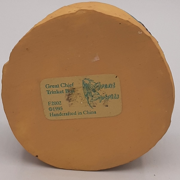 Vintage 1995 Great Spirits Great Chief Resin Detailed Scene Trinket Box Keepsake - Picture 8 of 8